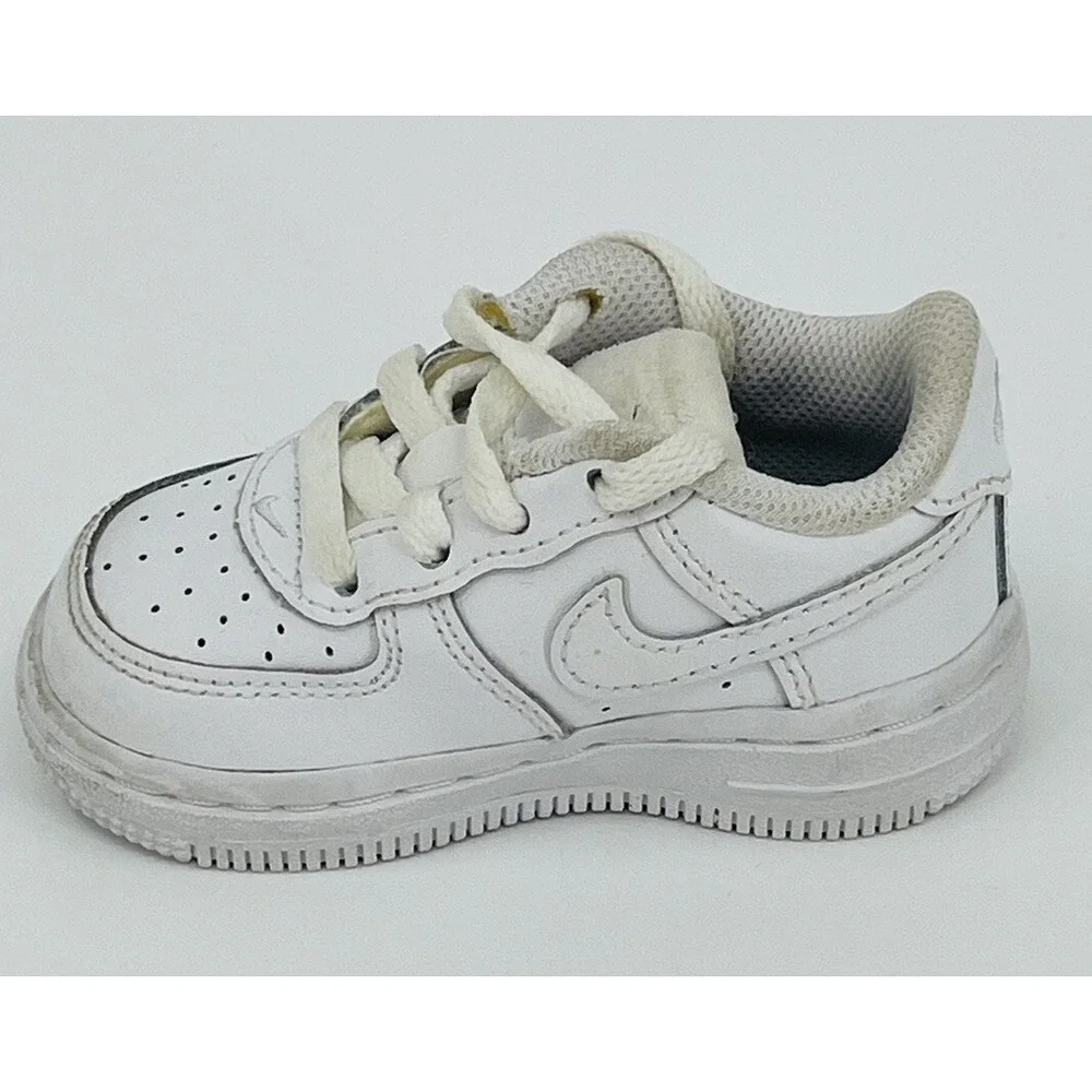 Nike Air Force 1 Low 07 Triple White Leather Sneaker 314194-117 Toddler 4C 2020